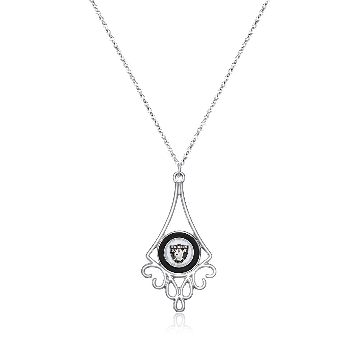 NFL Diamond Floral Necklace - Gamedays Gear - Las Vegas Raiders