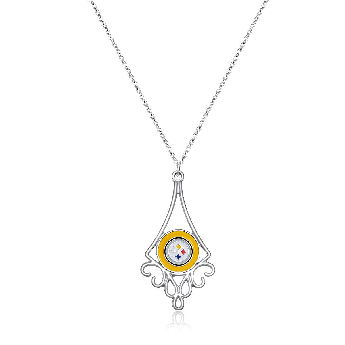 NFL Diamond Floral Necklace - Gamedays Gear - Pittsburgh Steelers