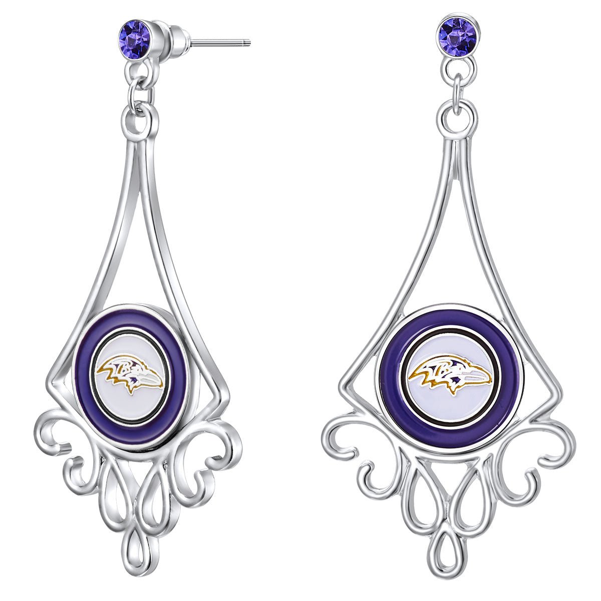 Gamedays Gear NFL Diamond Floral Post Earrings E016 - 1003