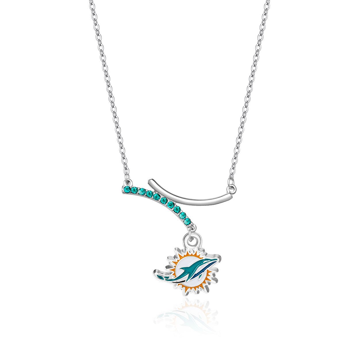 NFL Dual Infinity Necklace - Gamedays Gear - Miami Dolphins