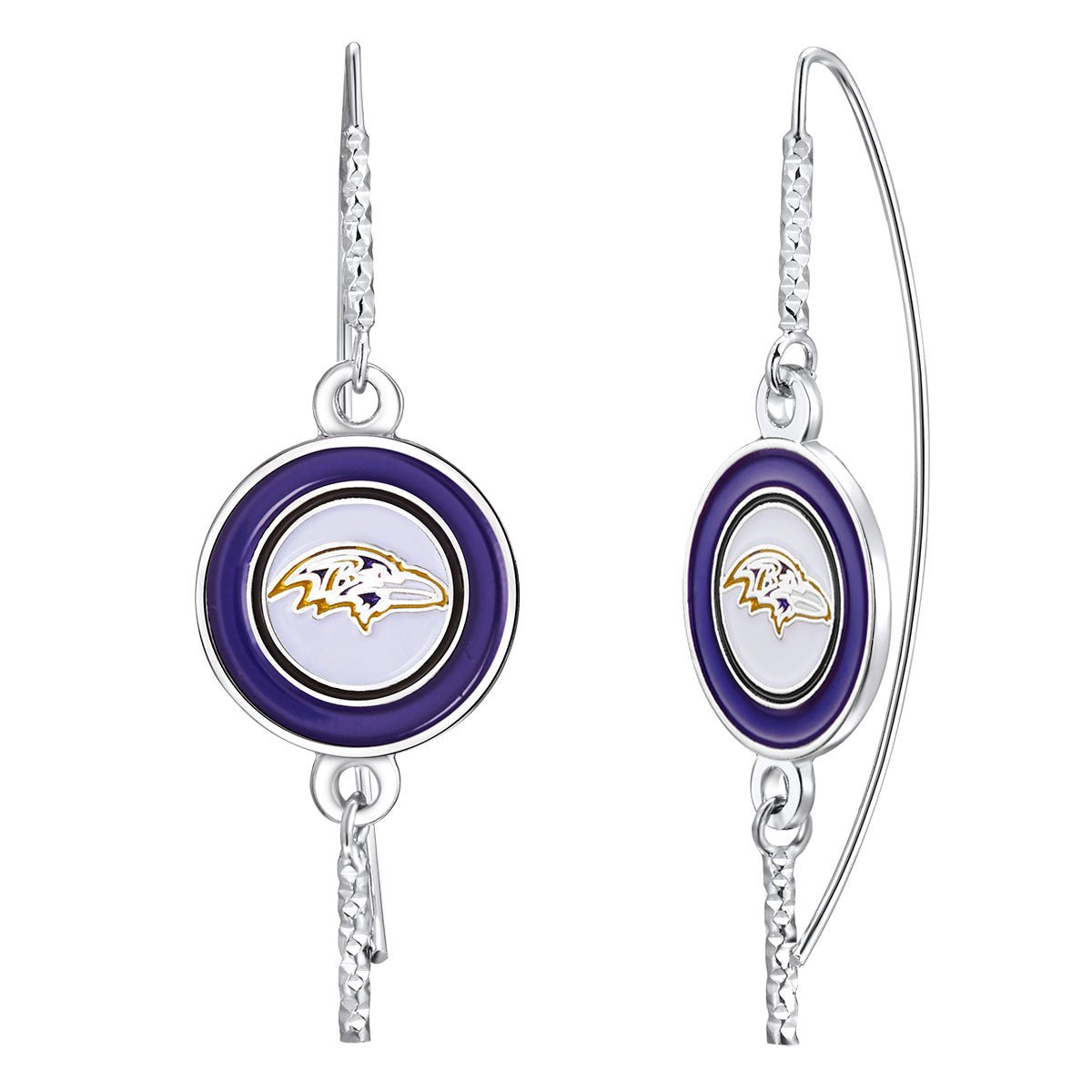 NFL Fish Hook Earrings - Gamedays Gear - Baltimore Ravens