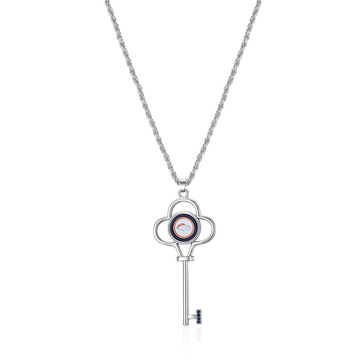 NFL Key Logo Necklace - Gamedays Gear - Denver Broncos