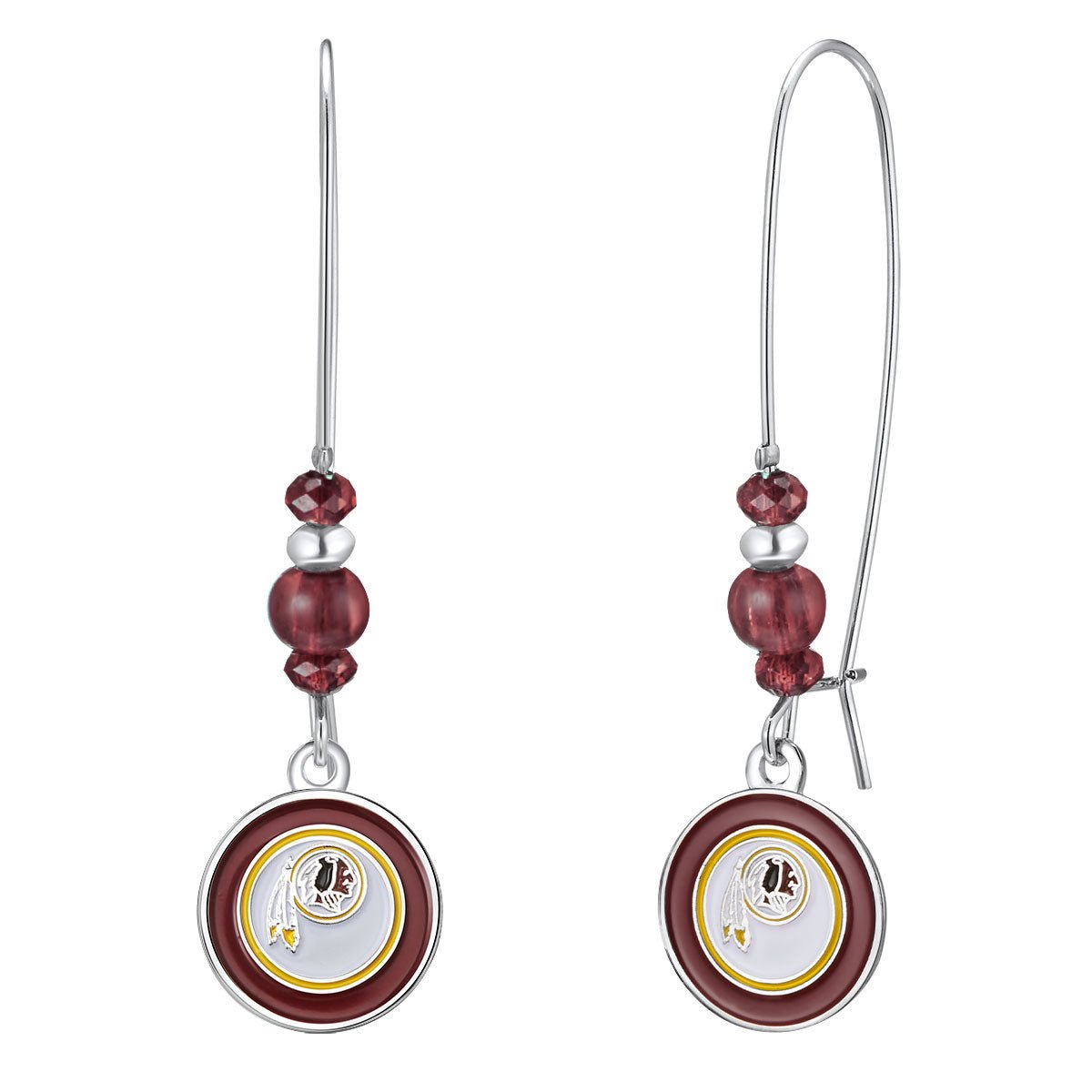 NFL Kidney Wire Hook Earrings - Gamedays Gear - Washington Redskins