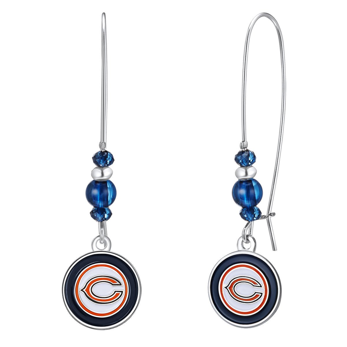 NFL Kidney Wire Hook Earrings - Gamedays Gear - Chicago Bears