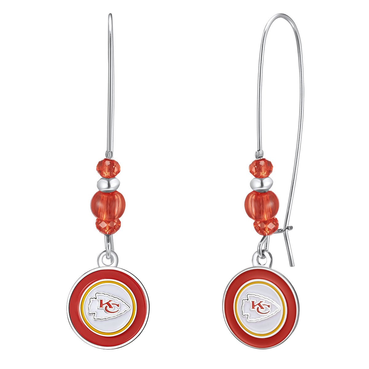 NFL Kidney Wire Hook Earrings - Gamedays Gear - Kansas City Chiefs