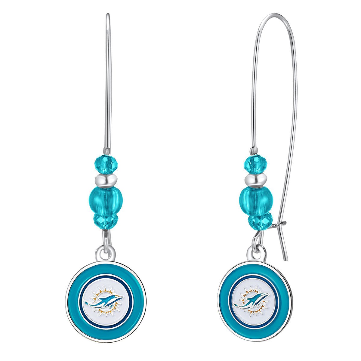 NFL Kidney Wire Hook Earrings - Gamedays Gear - Miami Dolphins