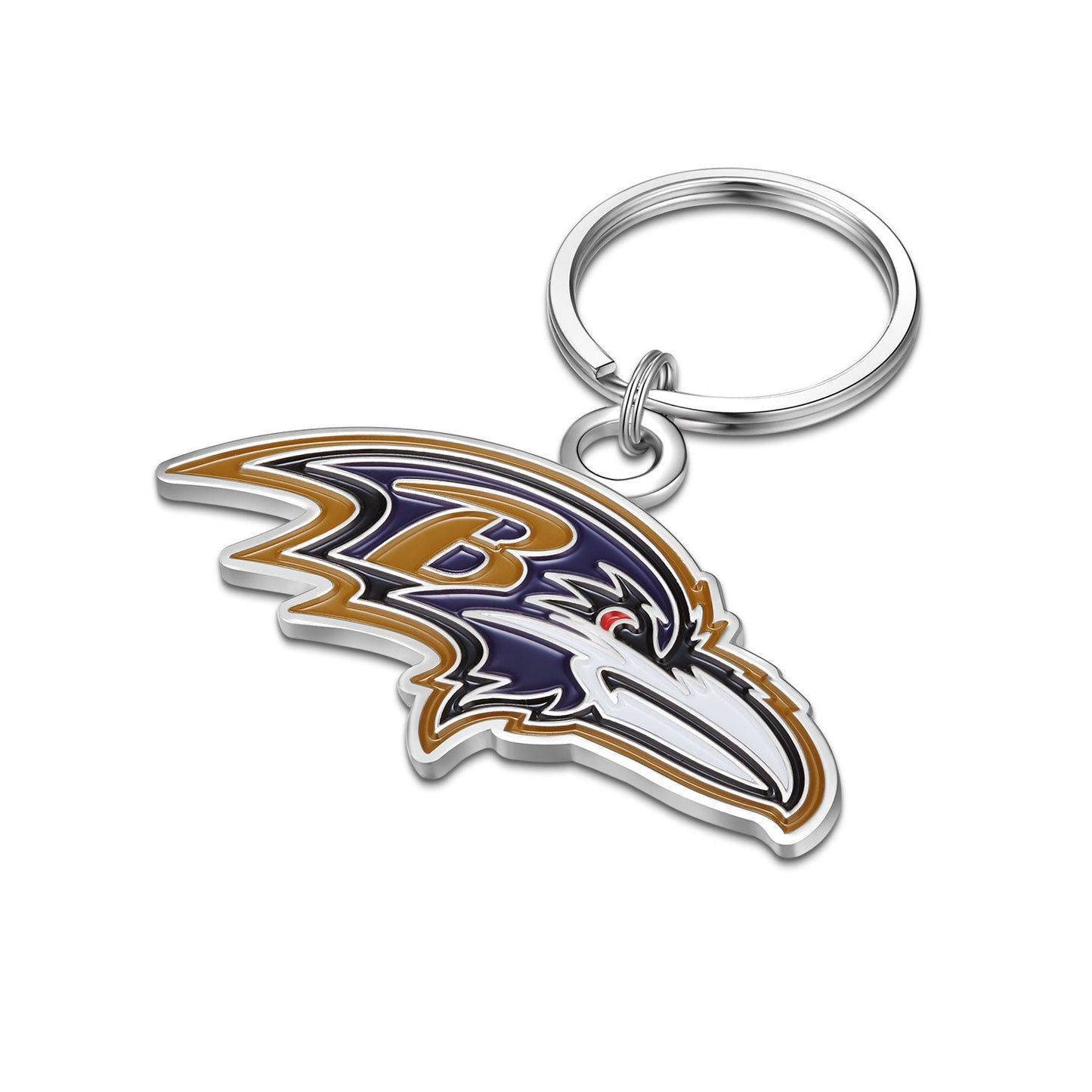 NFL Large Primary Team Logo Key Chain - Gamedays Gear - Baltimore Ravens