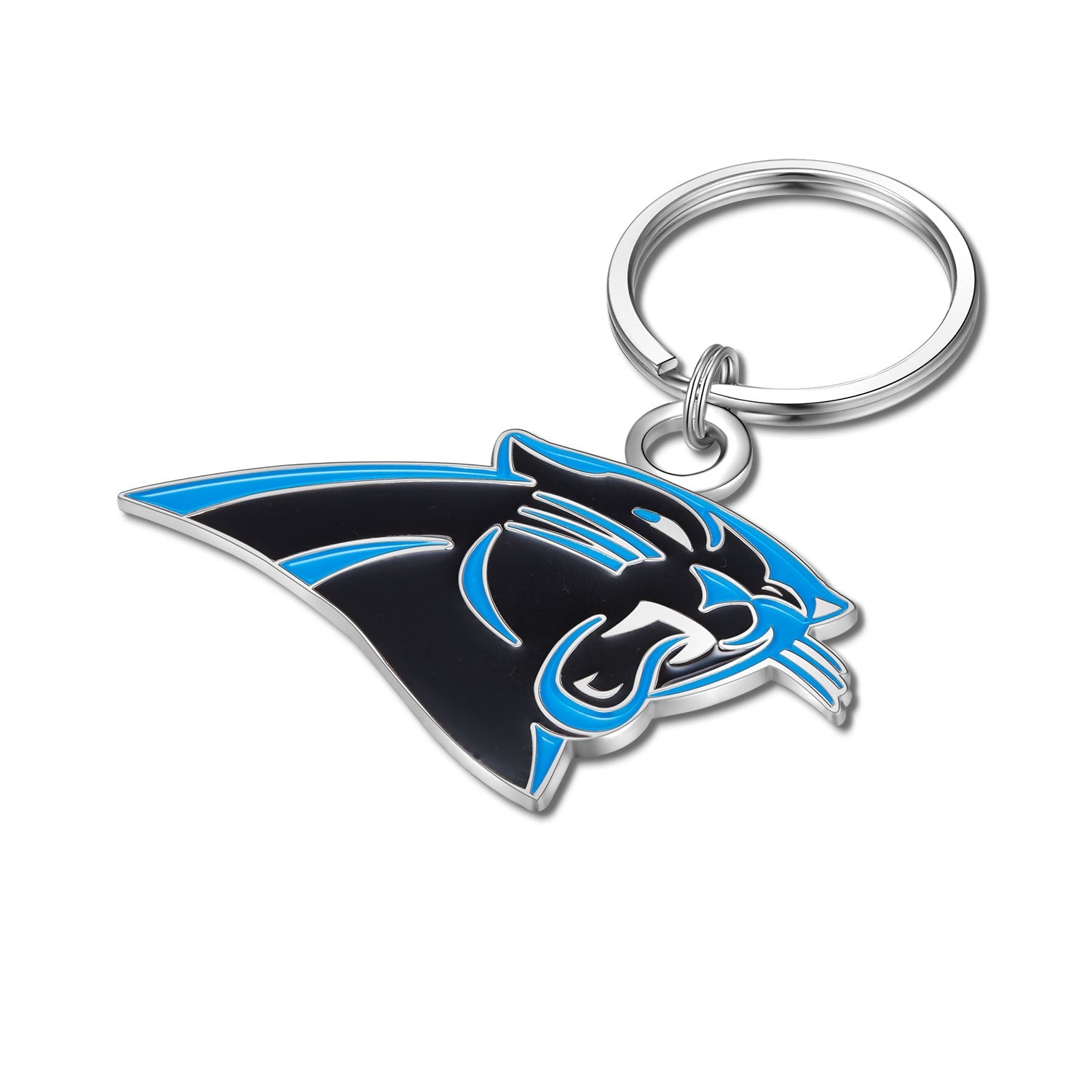 NFL Large Primary Team Logo Key Chain - Gamedays Gear - Carolina Panthers