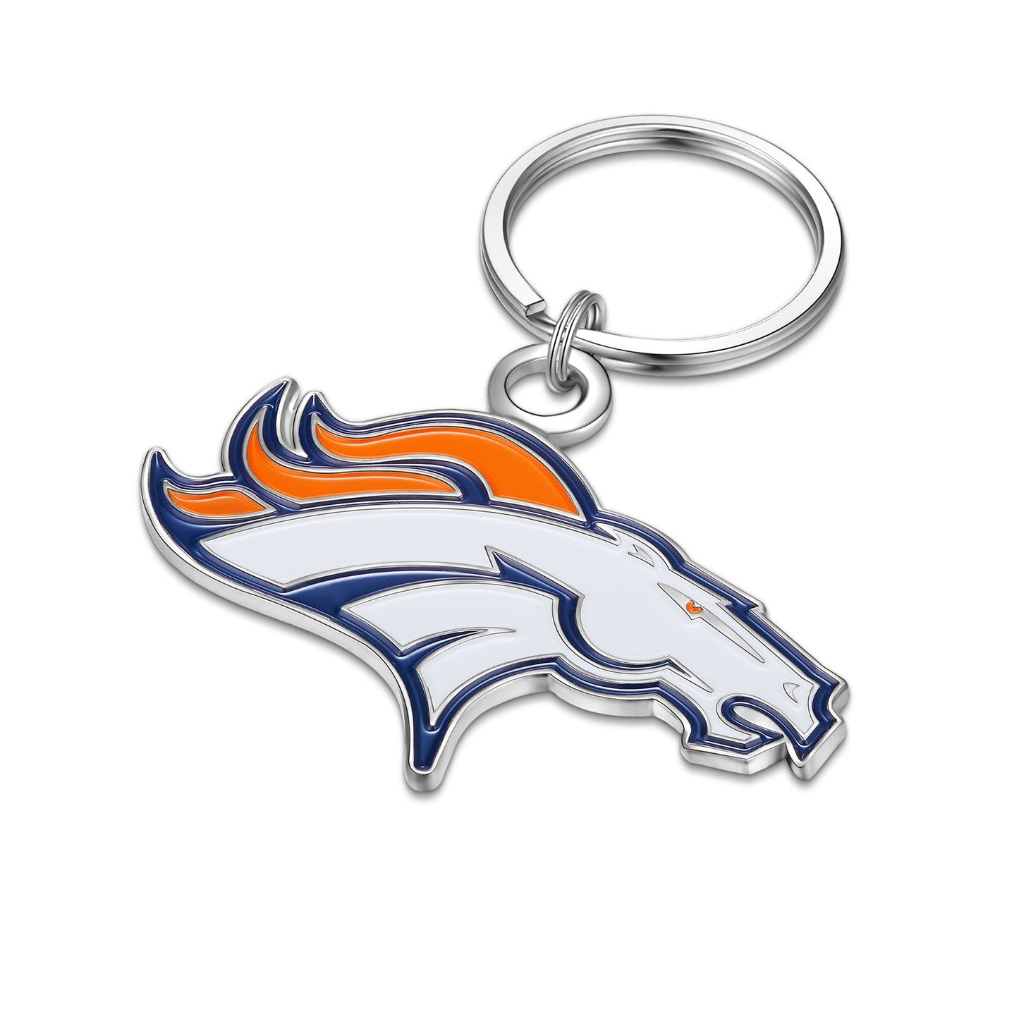 NFL Large Primary Team Logo Key Chain - Gamedays Gear - Denver Broncos