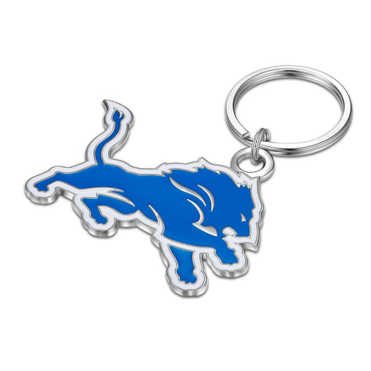 NFL Large Primary Team Logo Key Chain - Gamedays Gear - Detroit Lions