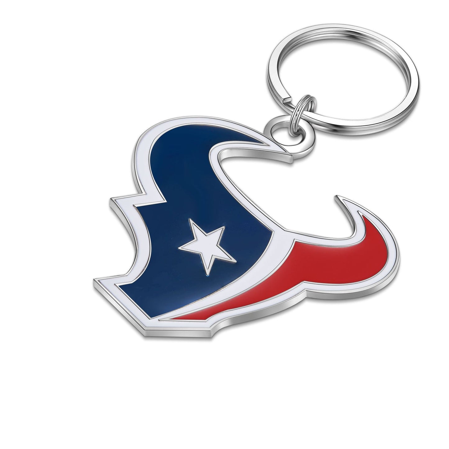 NFL Large Primary Team Logo Key Chain - Gamedays Gear - Houston Texans