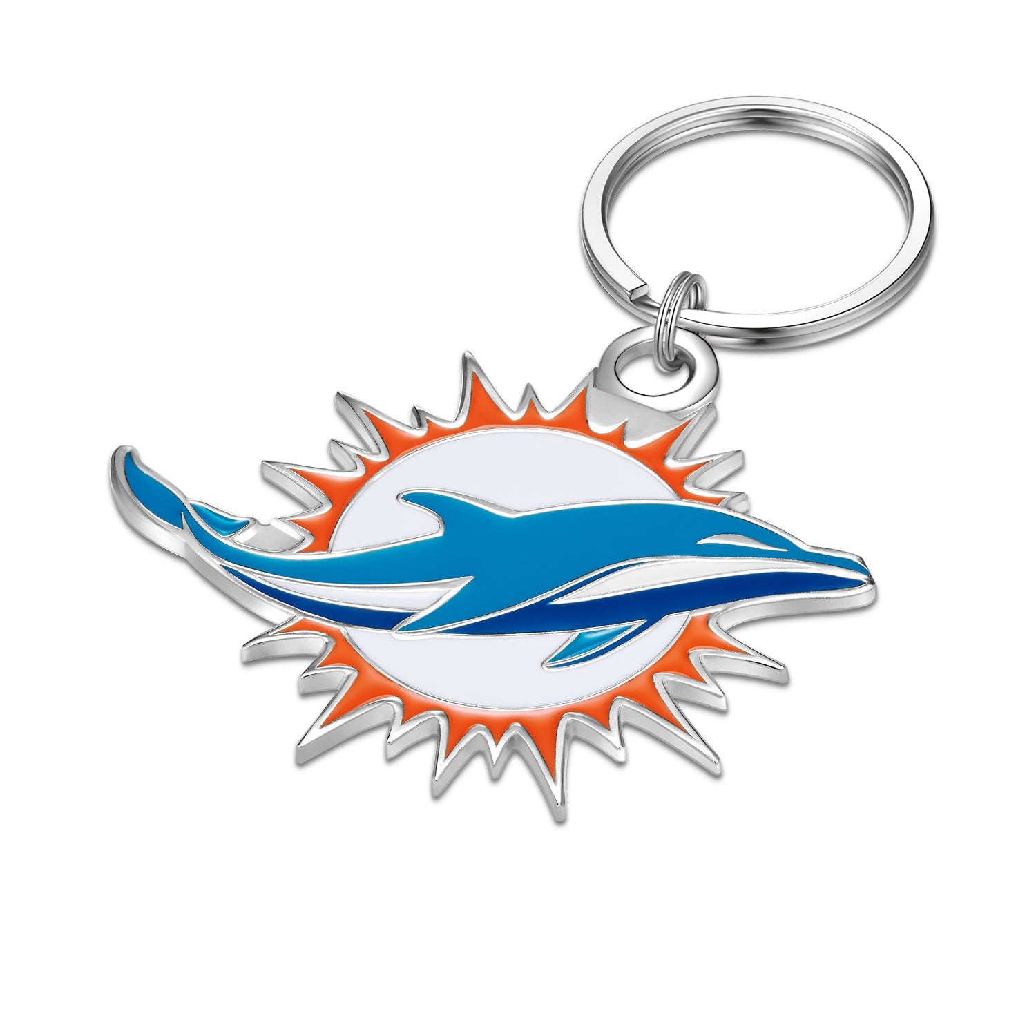 NFL Large Primary Team Logo Key Chain - Gamedays Gear - Miami Dolphins