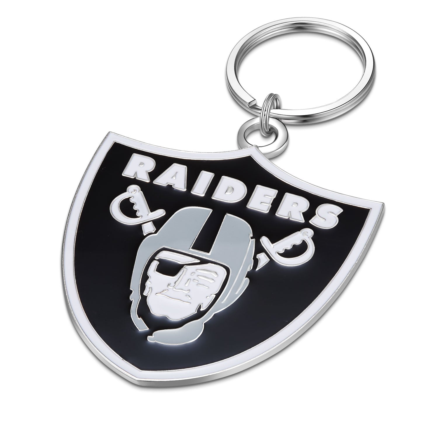 NFL Large Primary Team Logo Key Chain - Gamedays Gear - Las Vegas Raiders