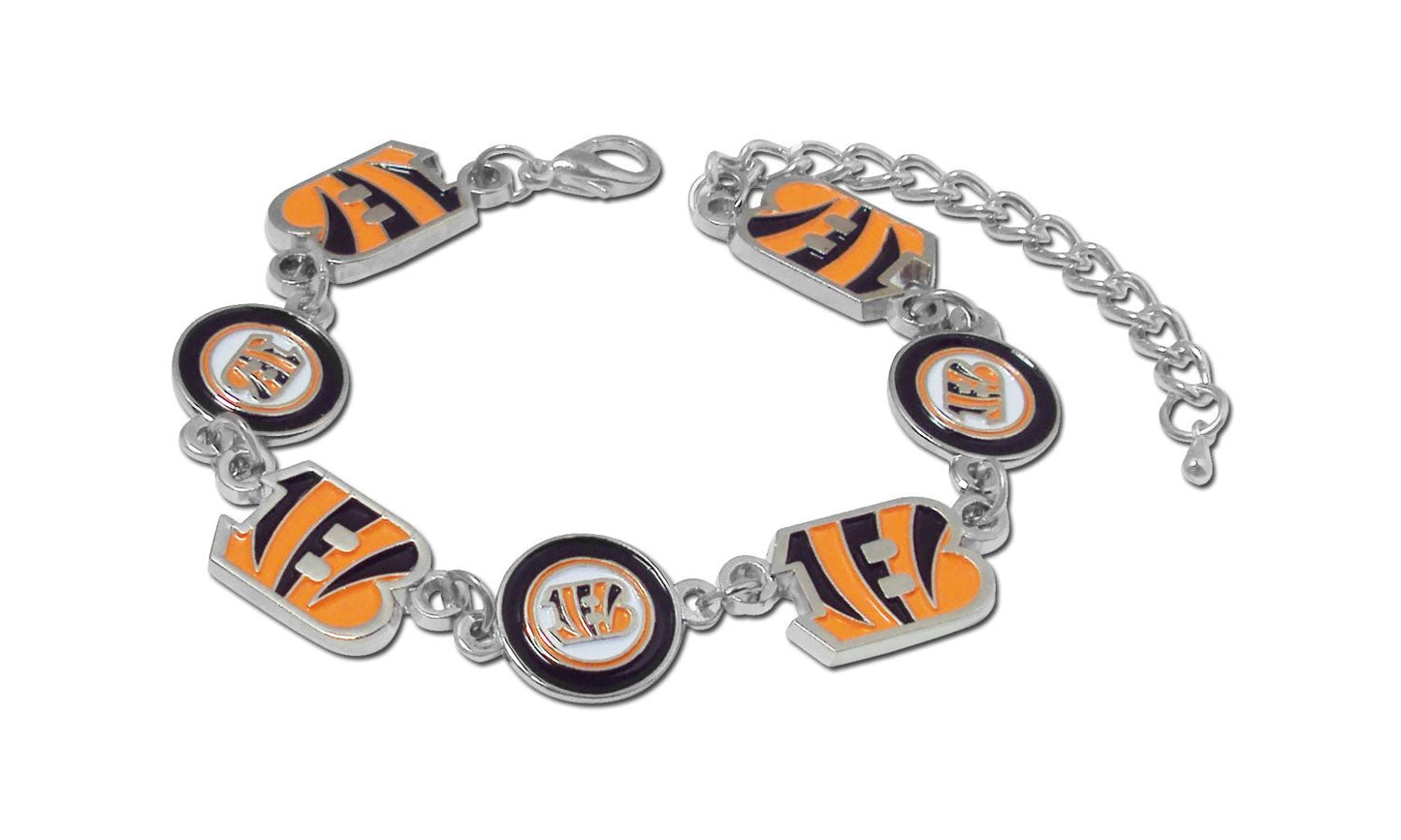 NFL Logo Bangle Bracelet - Gamedays Gear - Cincinnati Bengals