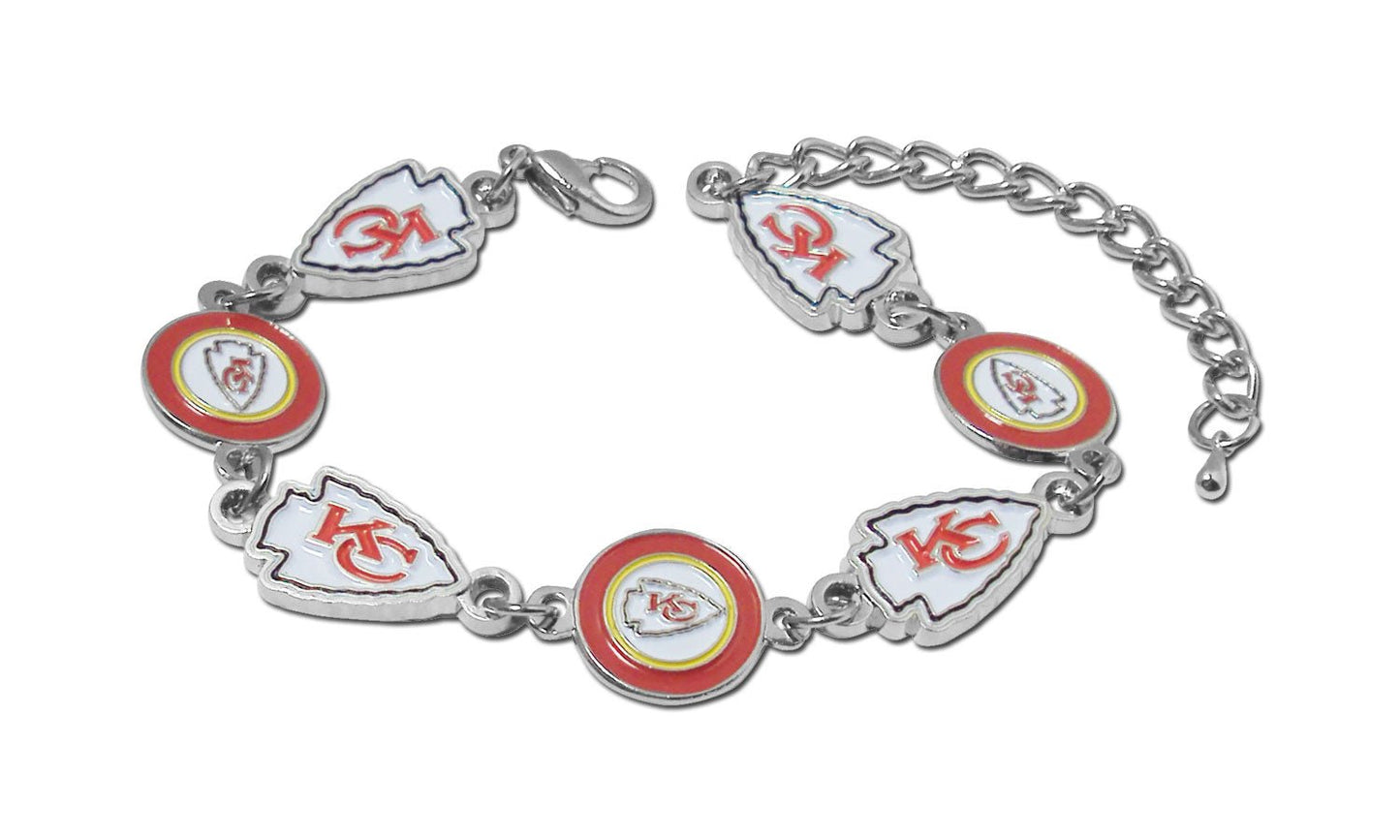 NFL Logo Bangle Bracelet - Gamedays Gear - Kansas City Chiefs