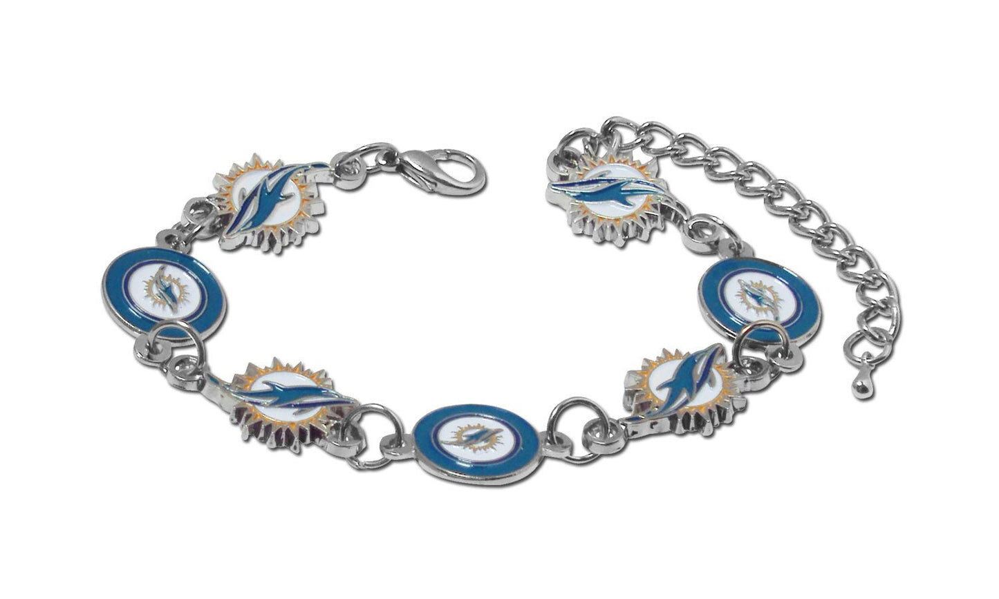 NFL Logo Bangle Bracelet - Gamedays Gear - Miami Dolphins