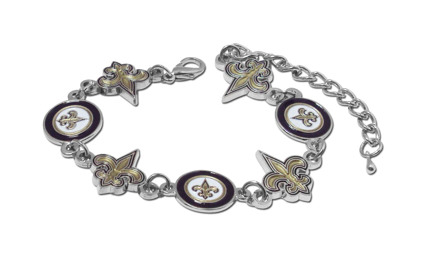 NFL Logo Bangle Bracelet - Gamedays Gear - New Orleans Saints