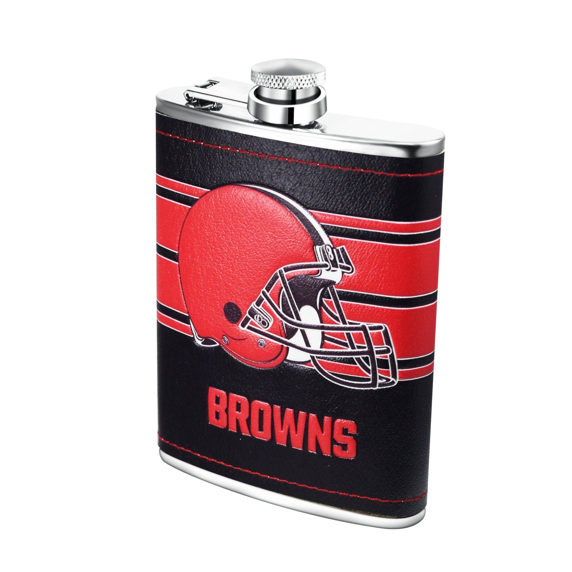 NFL Stainless Steel Hip Flask Set - Gamedays Gear - Cleveland Browns