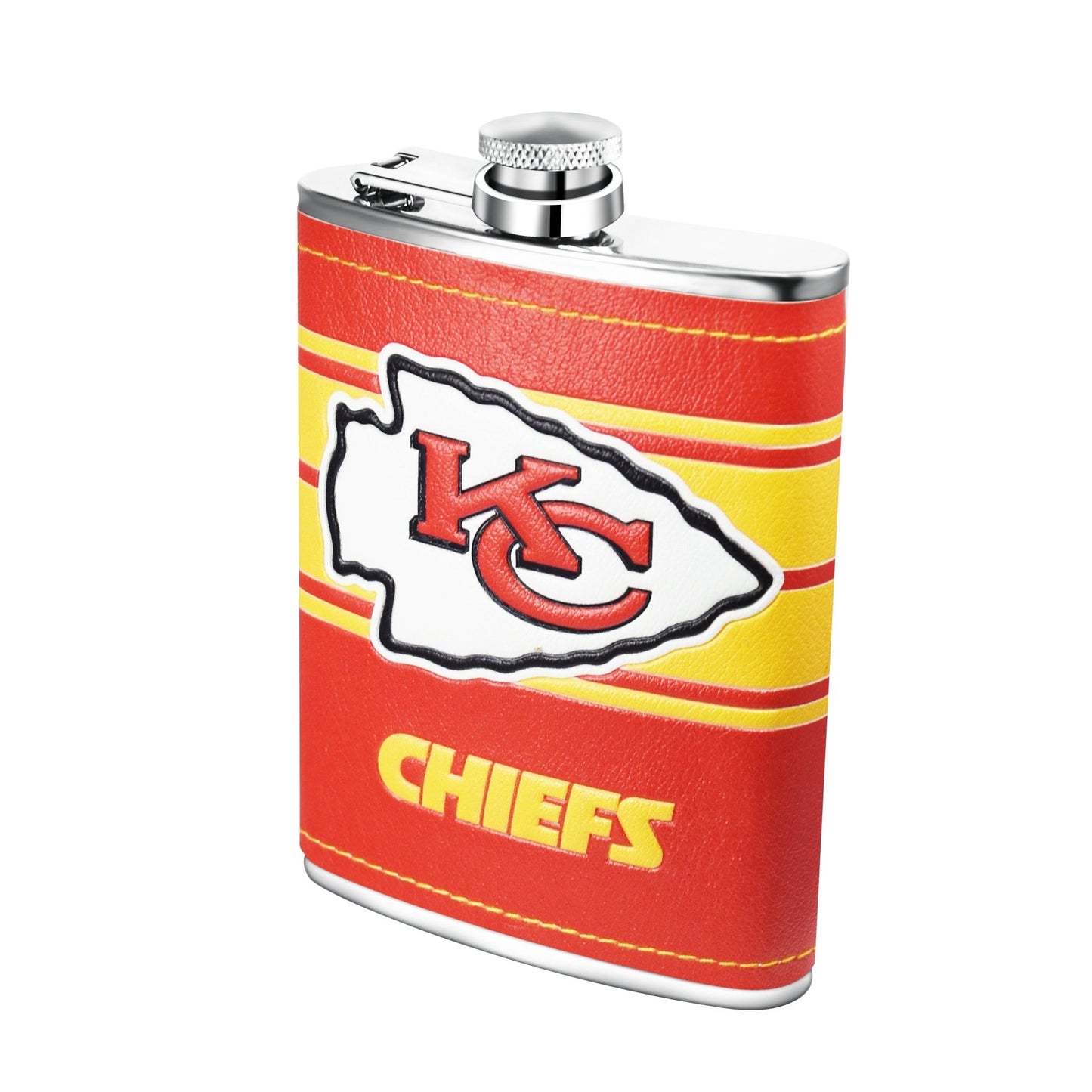 NFL Stainless Steel Hip Flask Set - Gamedays Gear - Kansas City Chiefs