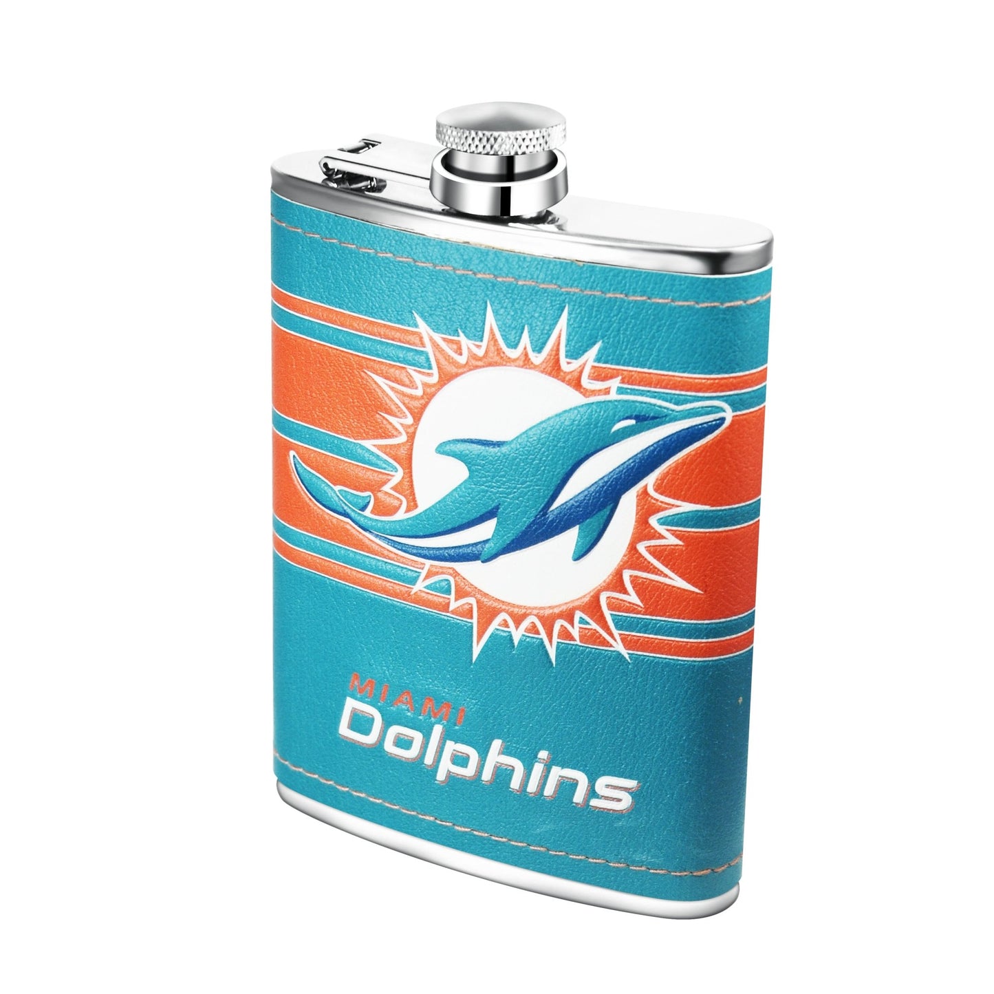 NFL Stainless Steel Hip Flask Set - Gamedays Gear - Miami Dolphins