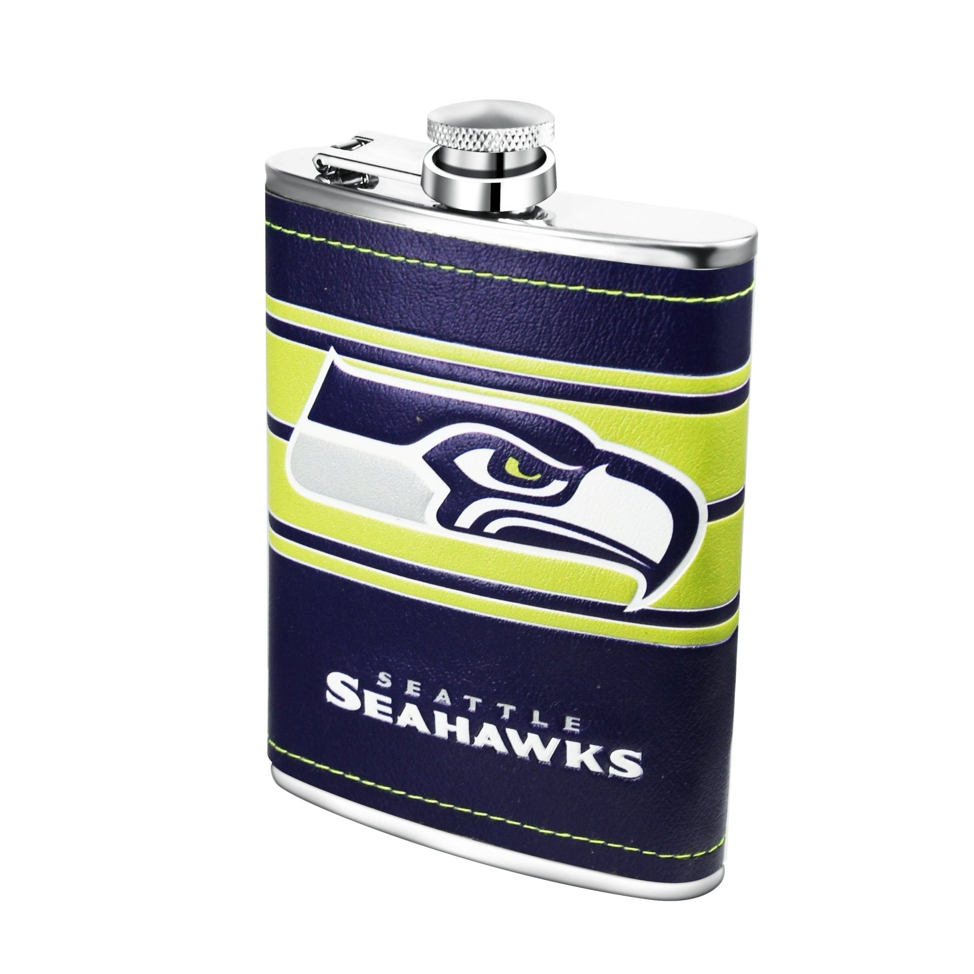 NFL Stainless Steel Hip Flask Set - Gamedays Gear - Seattle Seahawks