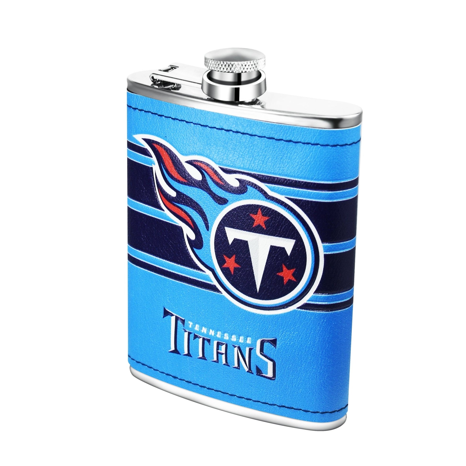 NFL Stainless Steel Hip Flask Set - Gamedays Gear - Tennessee Titans