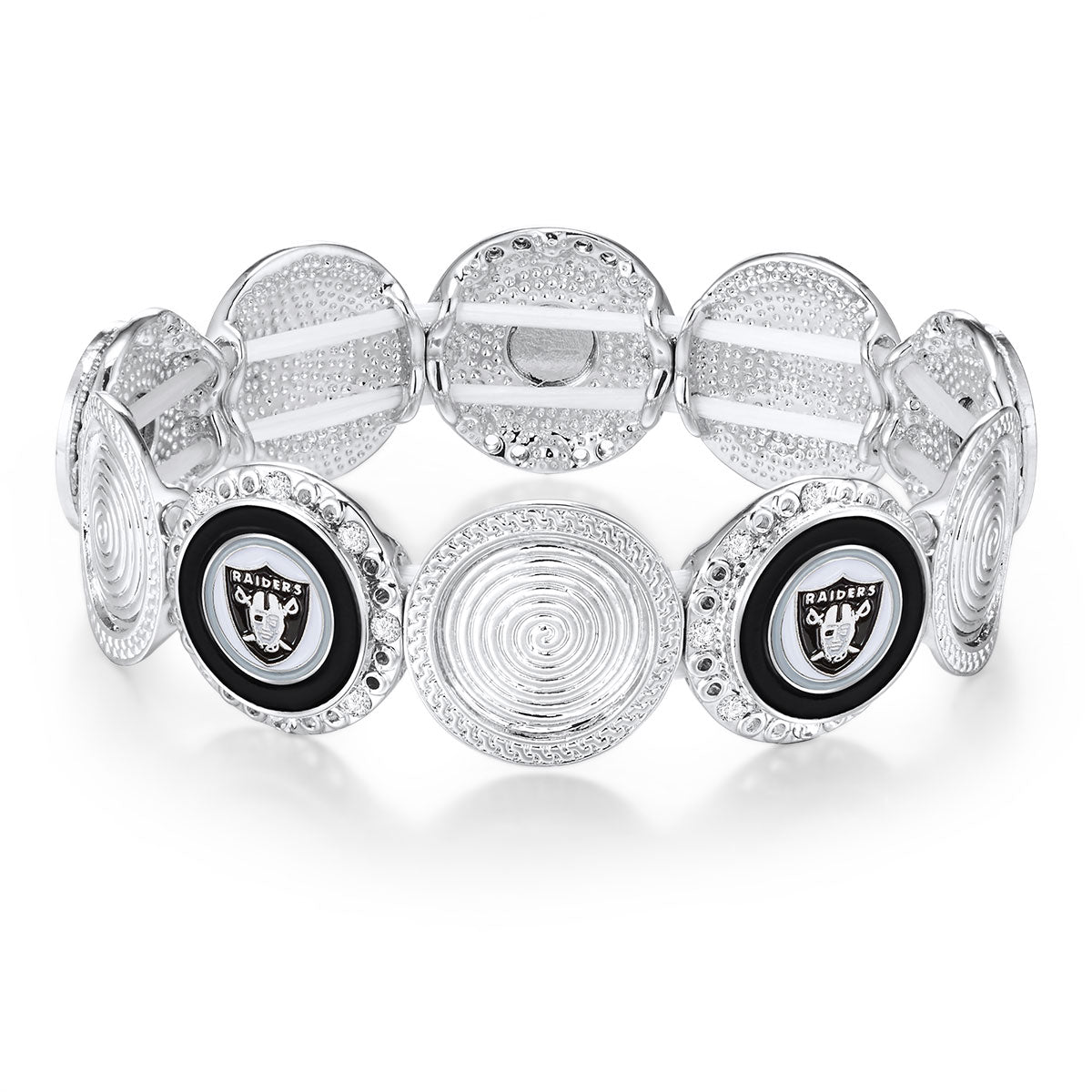 NFL Stretch Logo Bracelet - Gamedays Gear - Las Vegas Raiders