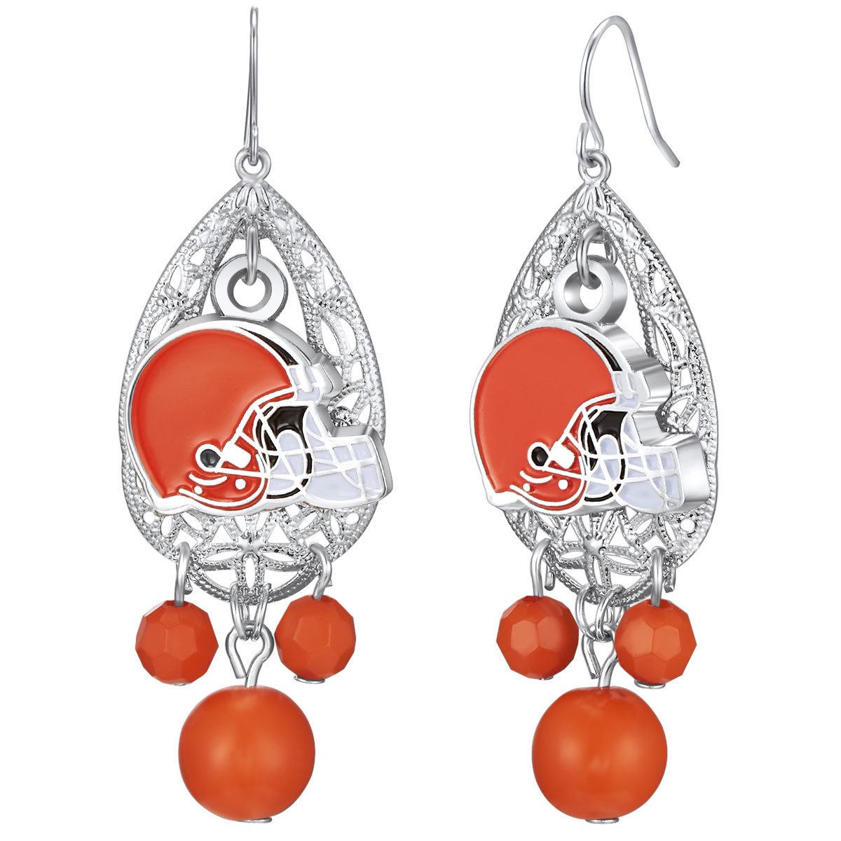 NFL Teardrop Logo Dangler Earrings - Gamedays Gear - Cleveland Browns