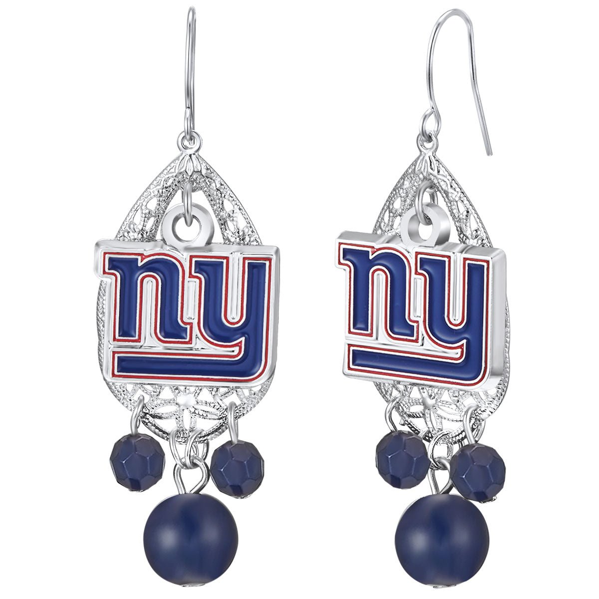 NFL Teardrop Logo Dangler Earrings - Gamedays Gear - New York Giants