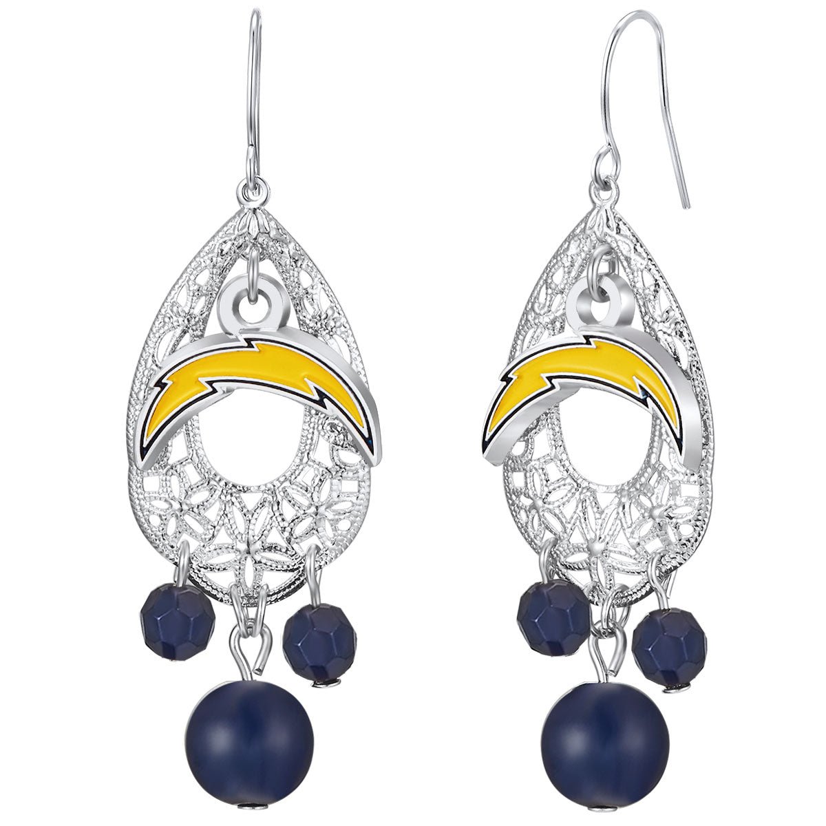 NFL Teardrop Logo Dangler Earrings - Gamedays Gear - Los Angeles Chargers