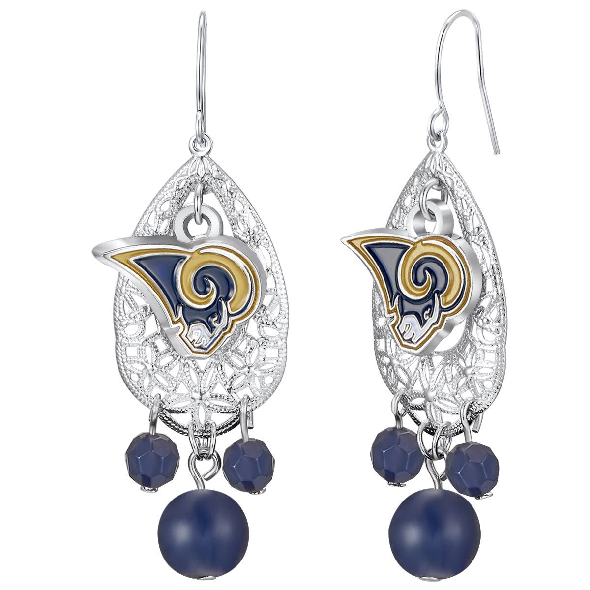 NFL Teardrop Logo Dangler Earrings - Gamedays Gear - Los Angeles Rams