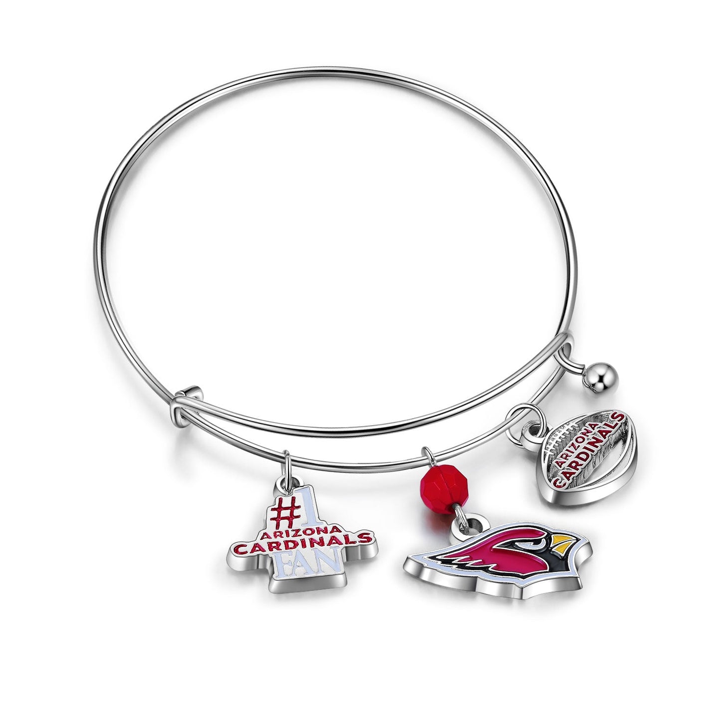 NFL Three Charm Logo Bracelet - Gamedays Gear - Arizona Cardinals