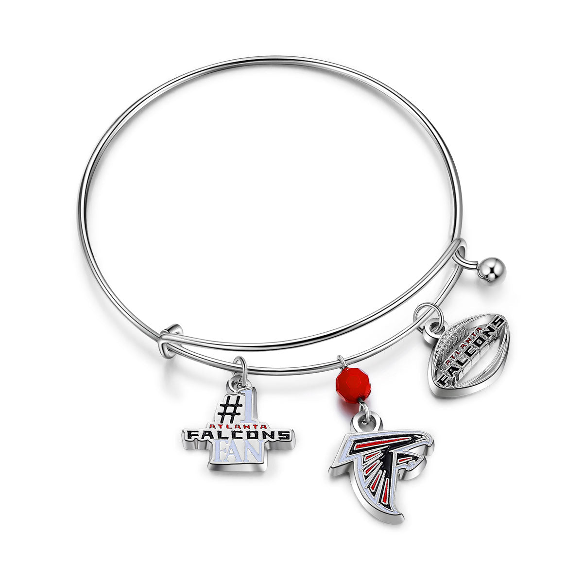 NFL Three Charm Logo Bracelet - Gamedays Gear - Atlanta Falcons