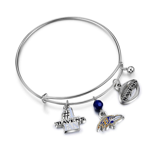 NFL Three Charm Logo Bracelet - Gamedays Gear - Kansas City Chiefs