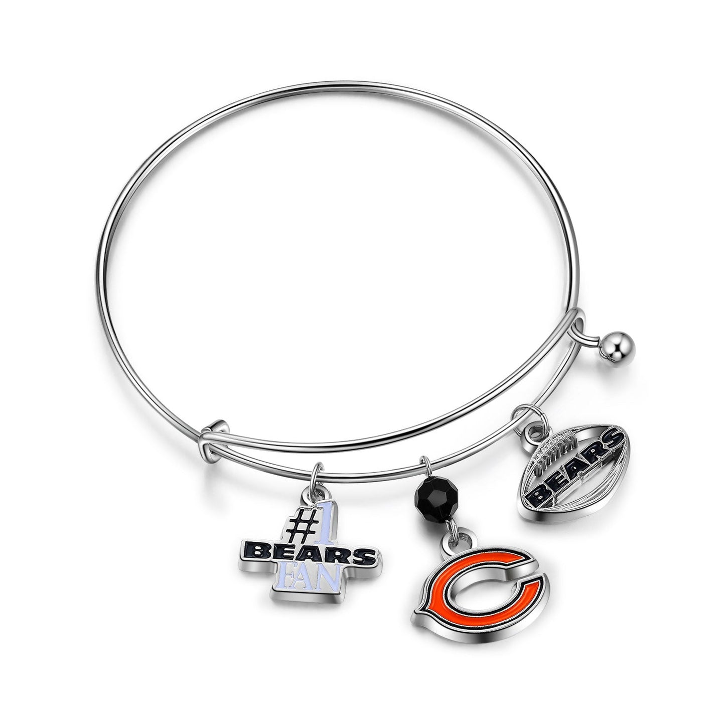 NFL Three Charm Logo Bracelet - Gamedays Gear - Chicago Bears