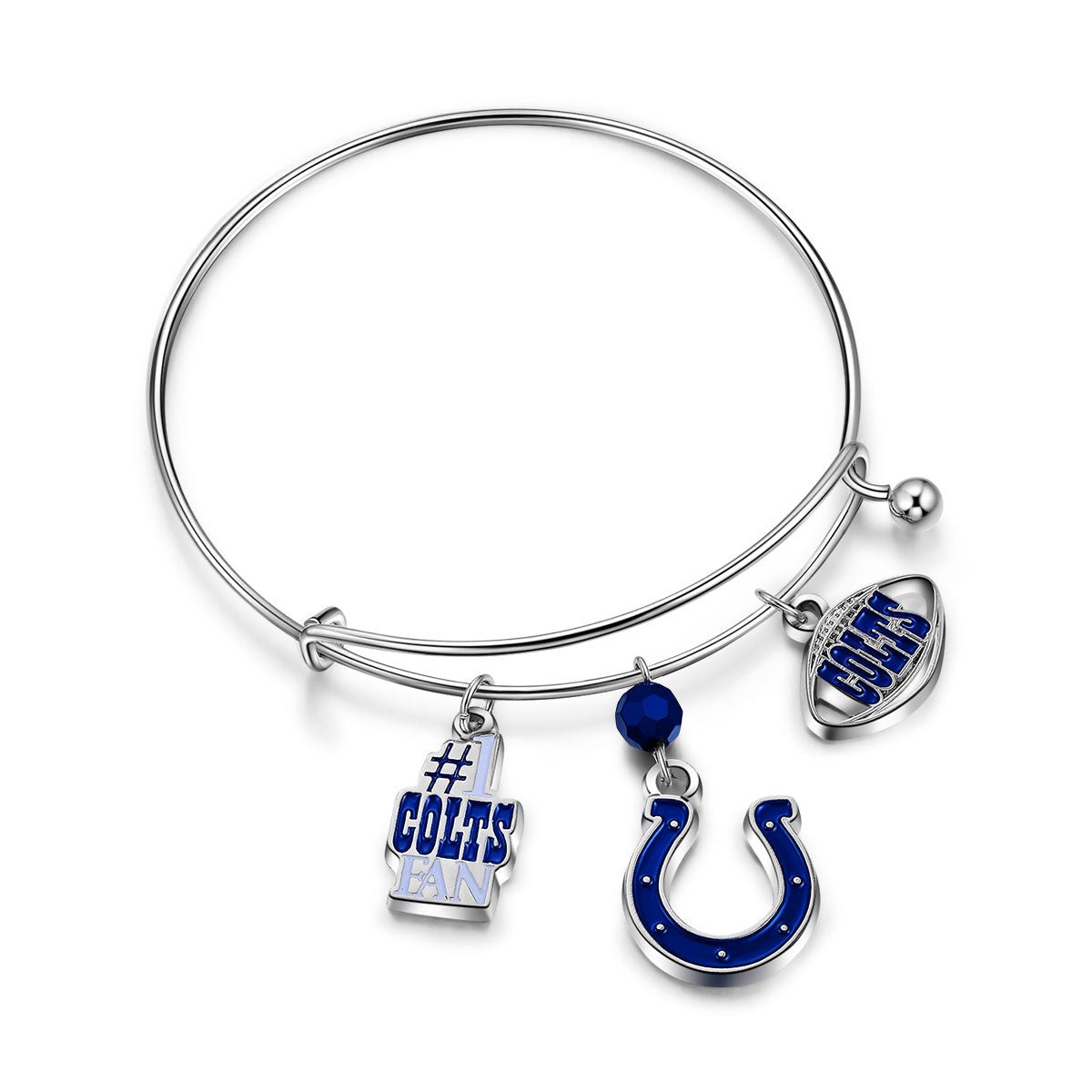 NFL Three Charm Logo Bracelet - Gamedays Gear - Indiana Colts