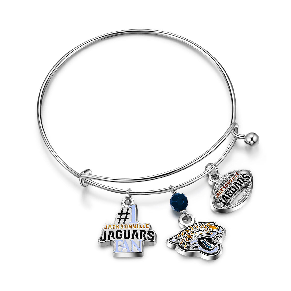 NFL Three Charm Logo Bracelet - Gamedays Gear - Jacksonville Jaguars