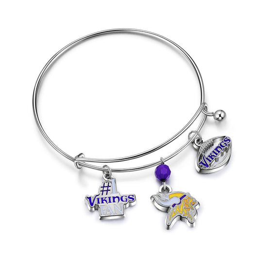 NFL Three Charm Logo Bracelet - Gamedays Gear - Kansas City Chiefs