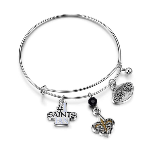 NFL Three Charm Logo Bracelet - Gamedays Gear - Kansas City Chiefs