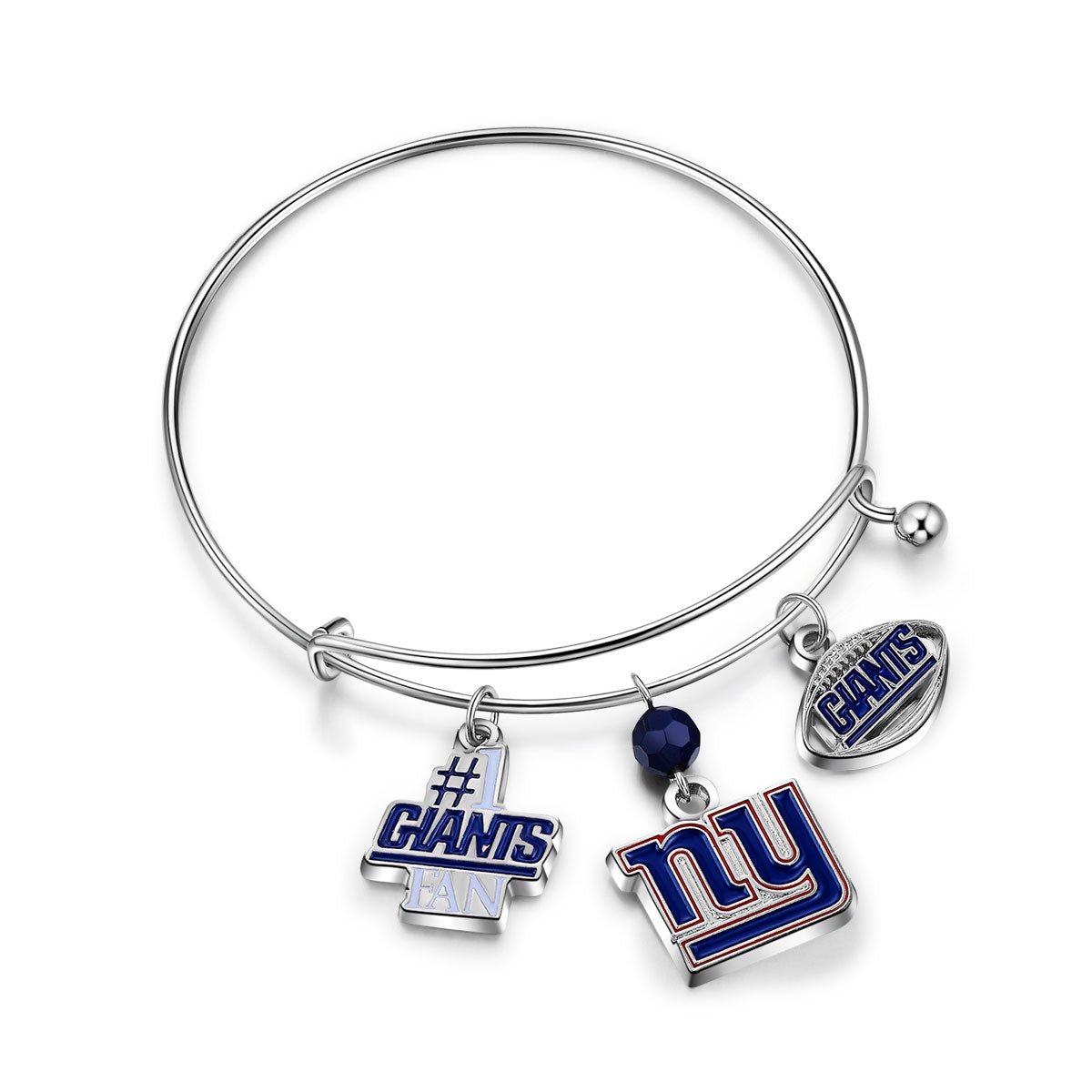 NFL Three Charm Logo Bracelet - Gamedays Gear - New York Giants