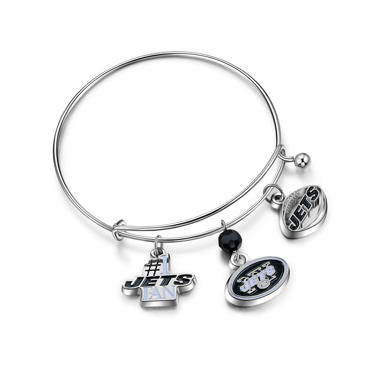 NFL Three Charm Logo Bracelet - Gamedays Gear - New York Jets