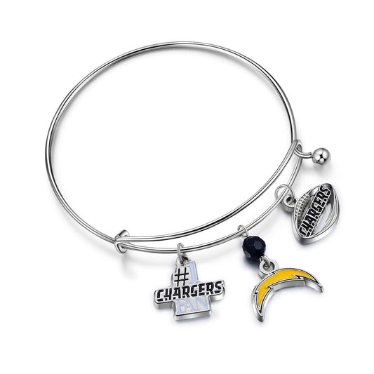 NFL Three Charm Logo Bracelet - Gamedays Gear - Kansas City Chiefs