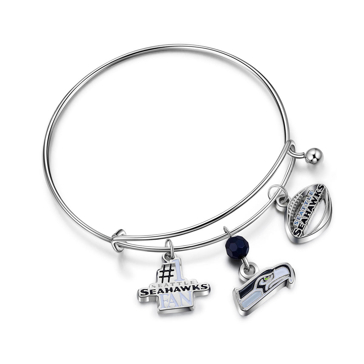 NFL Three Charm Logo Bracelet - Gamedays Gear - Seattle Seahawks