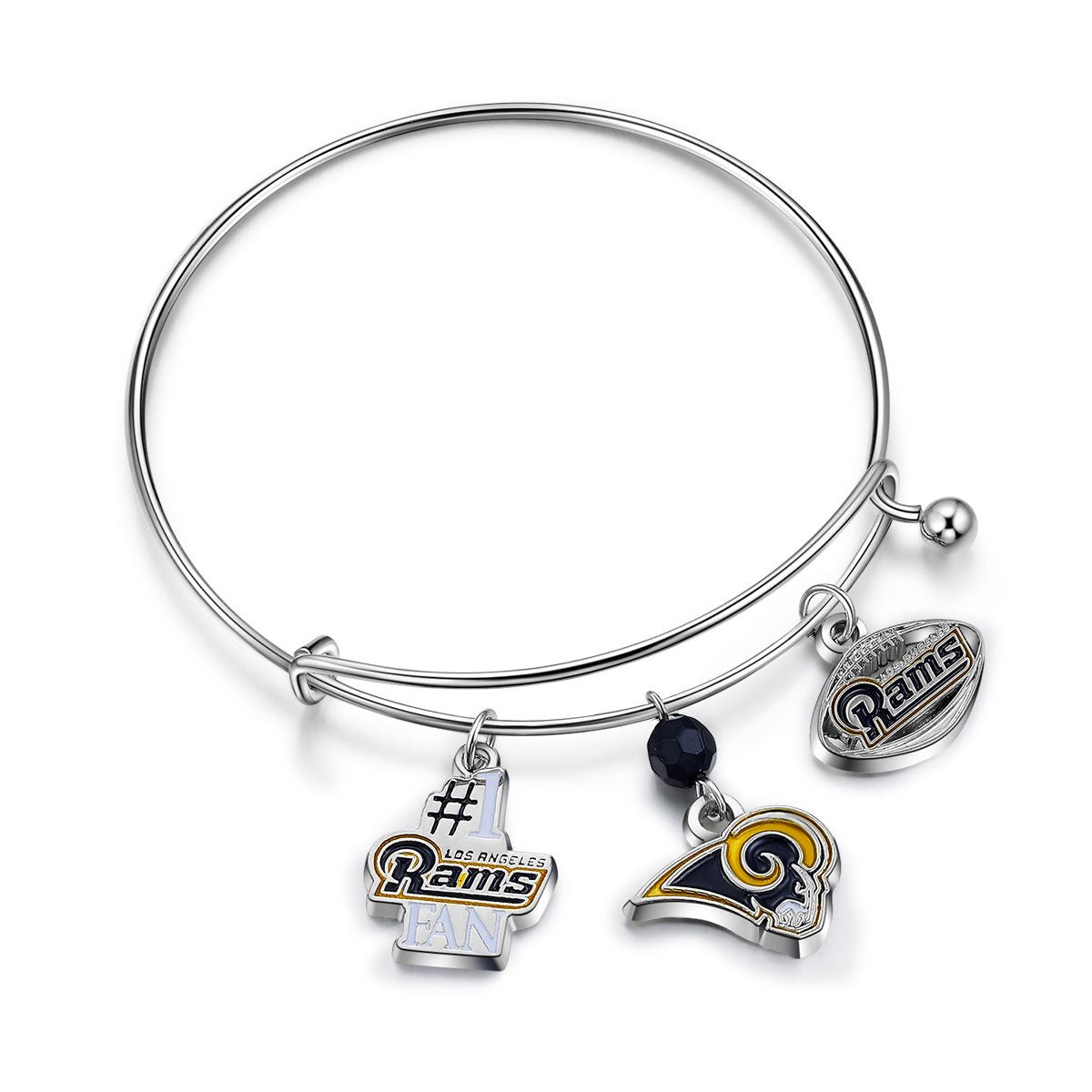 NFL Three Charm Logo Bracelet - Gamedays Gear - Los Angeles Rams