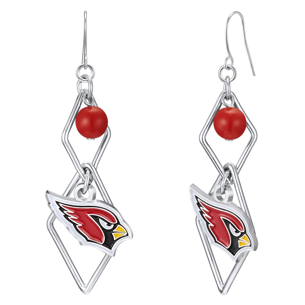 NFL Triangle Logo Dangler Earrings - Gamedays Gear - Arizona Cardinals