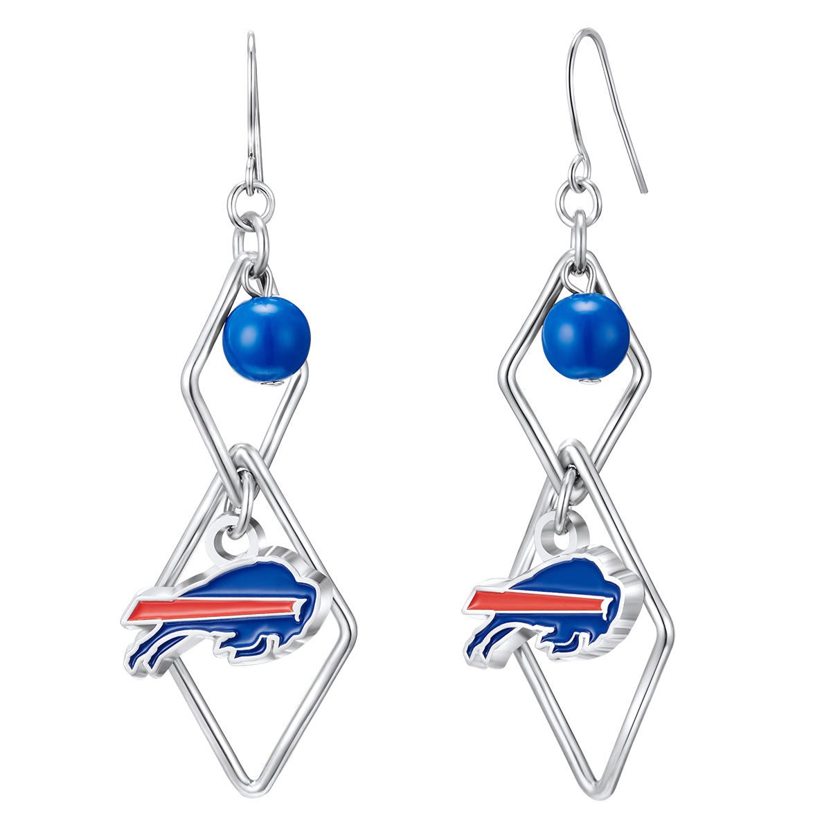 NFL Triangle Logo Dangler Earrings - Gamedays Gear - Buffalo Bills