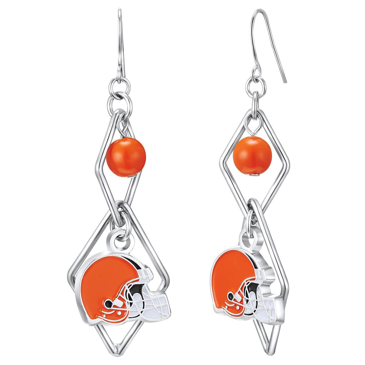 NFL Triangle Logo Dangler Earrings - Gamedays Gear - Cleveland Browns