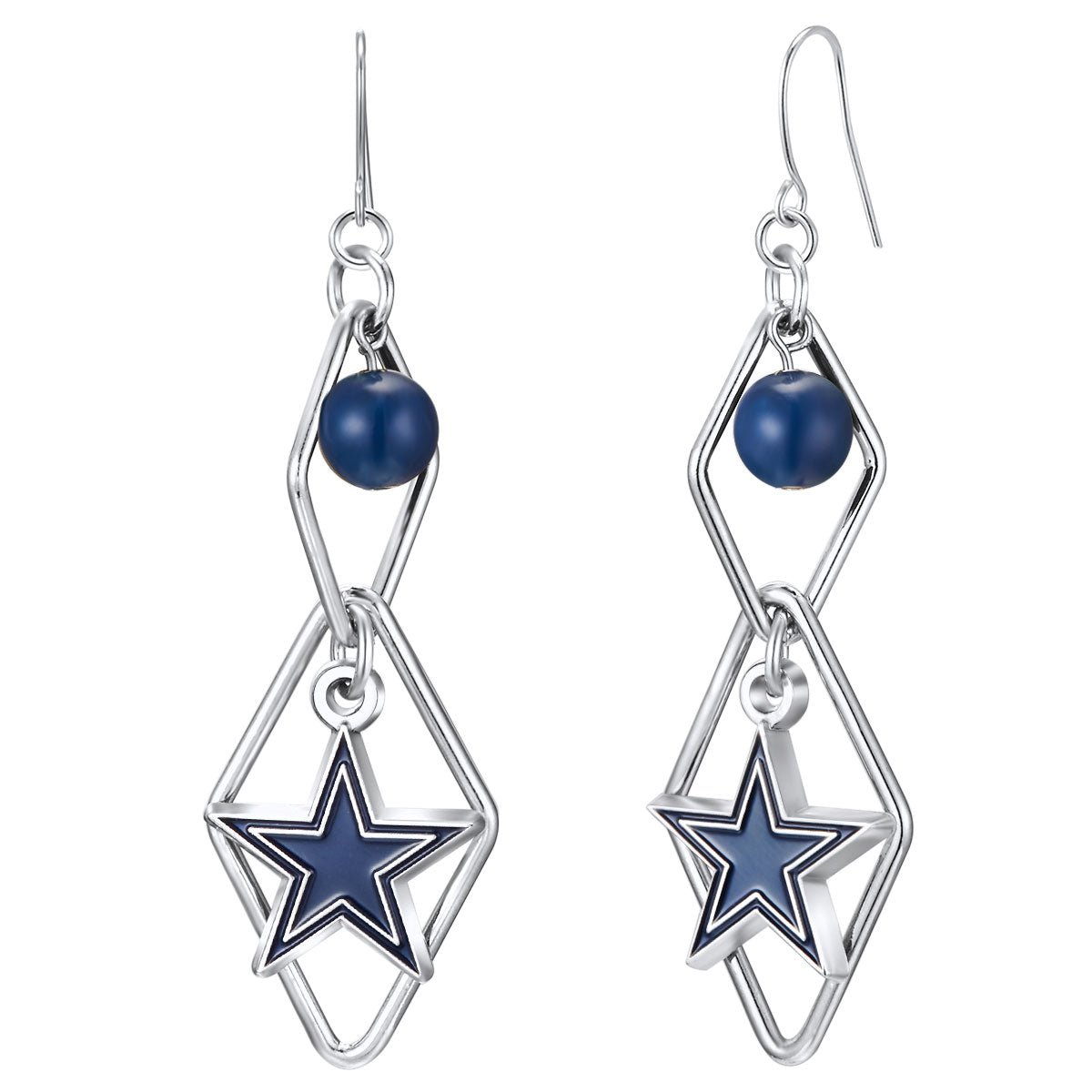 NFL Triangle Logo Dangler Earrings - Gamedays Gear - Dallas Cowboys