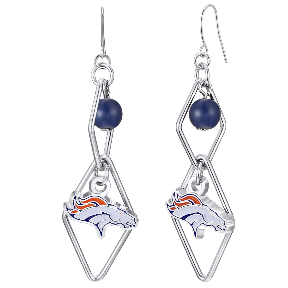 NFL Triangle Logo Dangler Earrings - Gamedays Gear - Denver Broncos