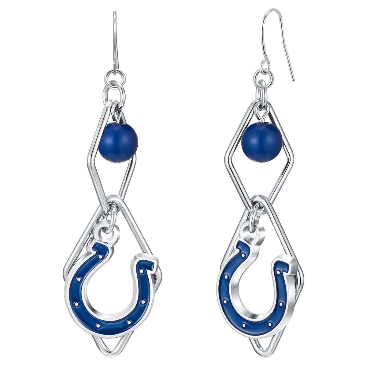 NFL Triangle Logo Dangler Earrings - Gamedays Gear - Indiana Colts